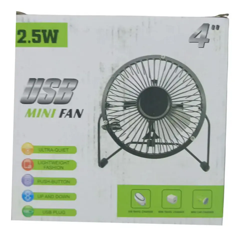 Ventilador Usb Metalico  Angulo Ajustable Aire 2
