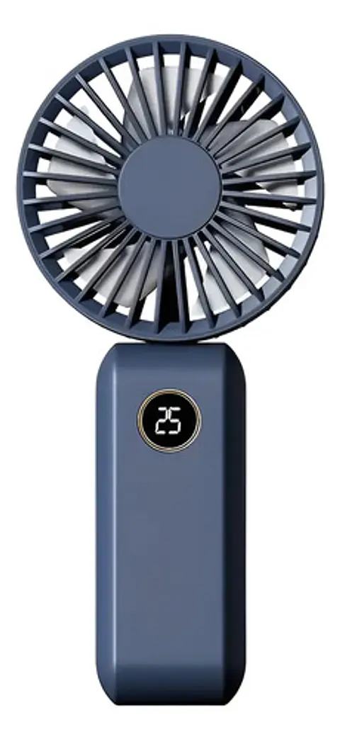 Ventilador Plegable Pantalla Digital Potente Recargable Usb