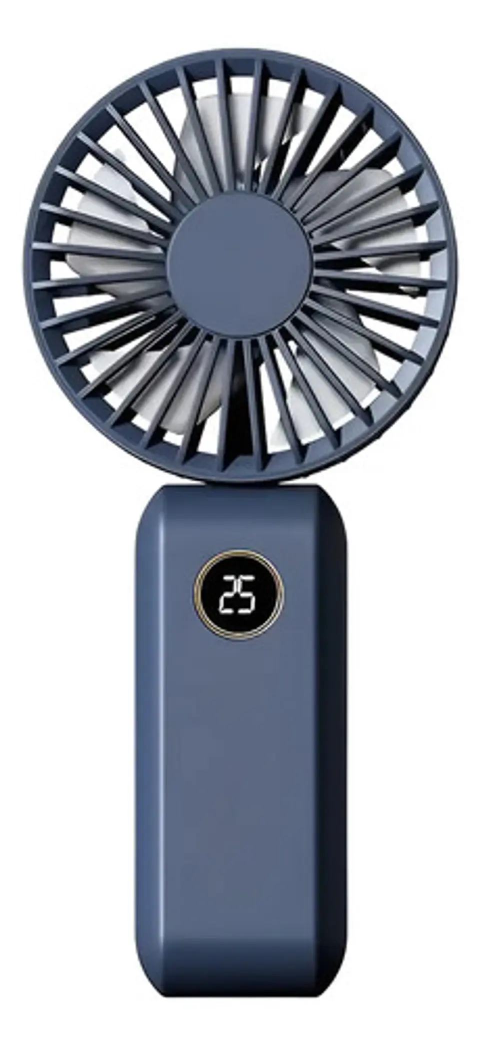 Ventilador Plegable Pantalla Digital Potente Recargable Usb 1