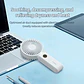 Ventilador Plegable Pantalla Digital Potente Recargable Usb - Miniatura 3