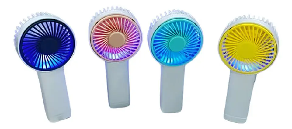 Mini Ventilador Portátil De Mano Usb Luz Led 1