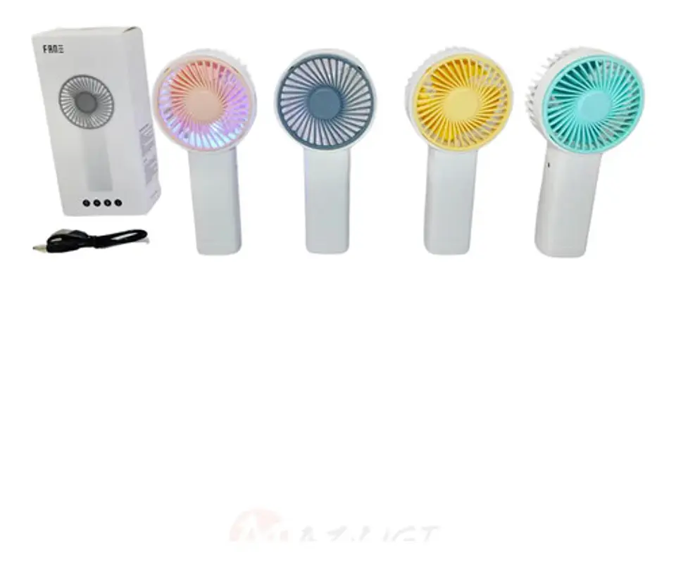 Mini Ventilador Portátil De Mano Usb Luz Led 6