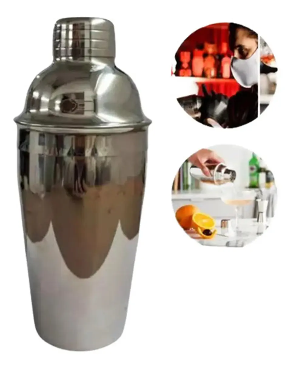 Coctelera Mezclador Con Filtro Acero Inoxidable 550ml 2