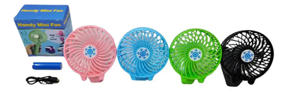 Ventilador Recargable Usb Escualizable  18cm Con Linterna 2