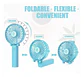Ventilador Recargable Usb Escualizable  18cm Con Linterna - Miniatura 3