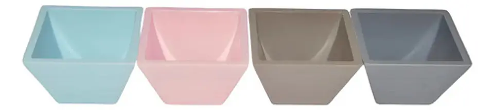 Matera Maceta Cuadrada Plástica Pequeña Jardín  9.5cm X 2und 1