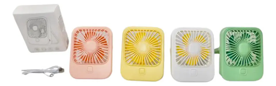 Ventilador Recargable Portátil Abanico Usb Cuadrado 2