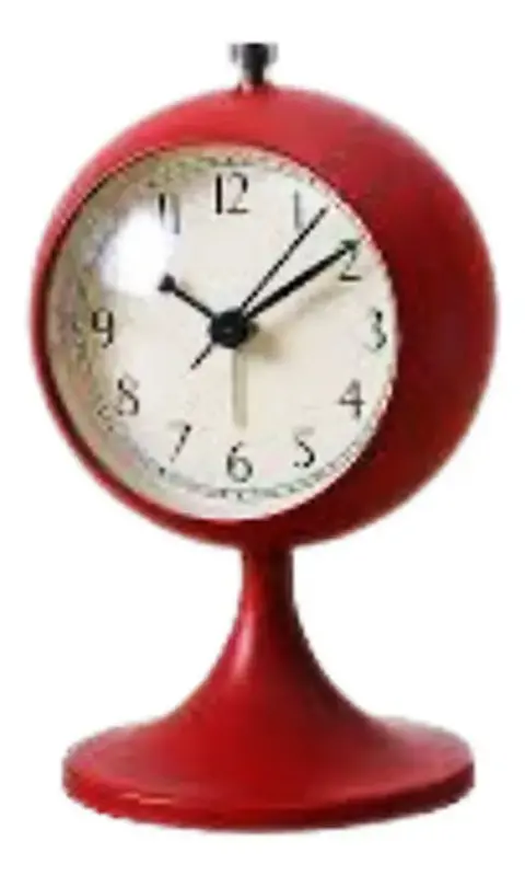 Reloj Despertador Pequeño De Metal Redondo 13.5 Cm