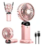 Ventilador Recargable Abanico Usb Pantalla Led Escualizable - Miniatura 1