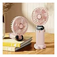 Ventilador Recargable Abanico Usb Pantalla Led Escualizable - Miniatura 3