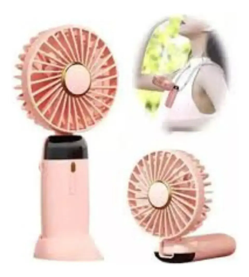 Ventilador Recargable Abanico Usb Pantalla Led Escualizable 5
