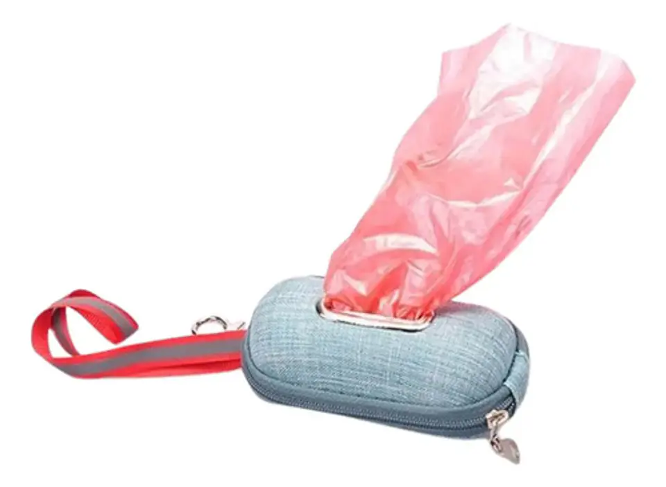 Bolsa Excrementos Perro Soporte Portátil Recoger + 4 Rollos 3