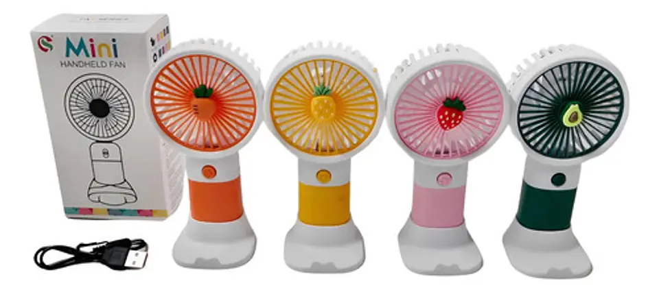 Ventilador Portátil Mano Usb  Aguacate Dibujos Frutas 1