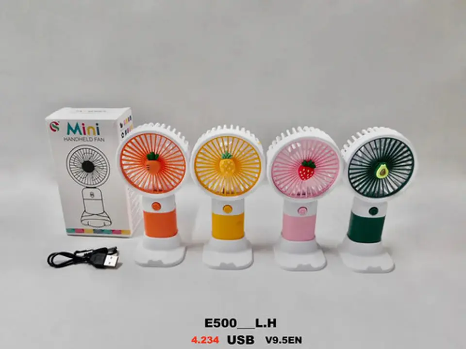 Ventilador Portátil Mano Usb  Aguacate Dibujos Frutas 3