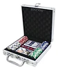 Set Poker 100fichas Maleta Metálica Azar Dados 2mazos Cartas - Miniatura 1