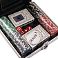 Set Poker 100fichas Maleta Metálica Azar Dados 2mazos Cartas - Miniatura 2