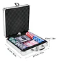 Set Poker 100fichas Maleta Metálica Azar Dados 2mazos Cartas - Miniatura 7