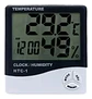 Termohigrometro Digital Higrometro Termometro,reloj Alarma - Miniatura 1