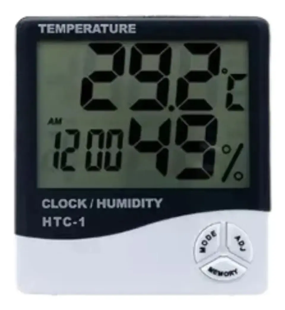Termohigrometro Digital Higrometro Termometro,reloj Alarma 1