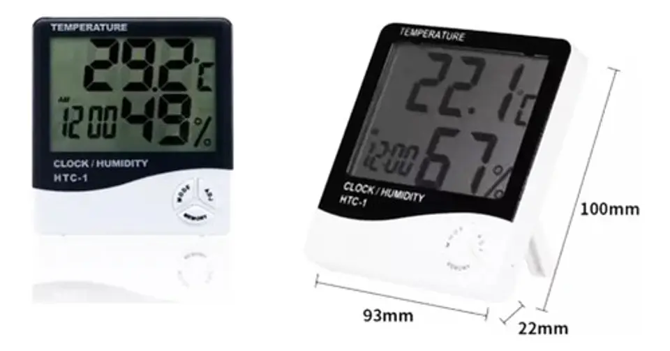 Termohigrometro Digital Higrometro Termometro,reloj Alarma 3