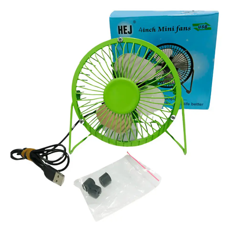 Mini Ventilador Usb Metalico  Angulo Ajustable Hj-s-13 1
