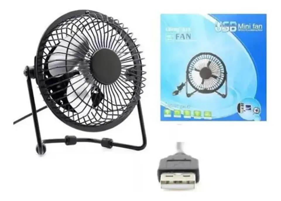 Mini Ventilador Usb Metalico  Angulo Ajustable Hj-s-13 5