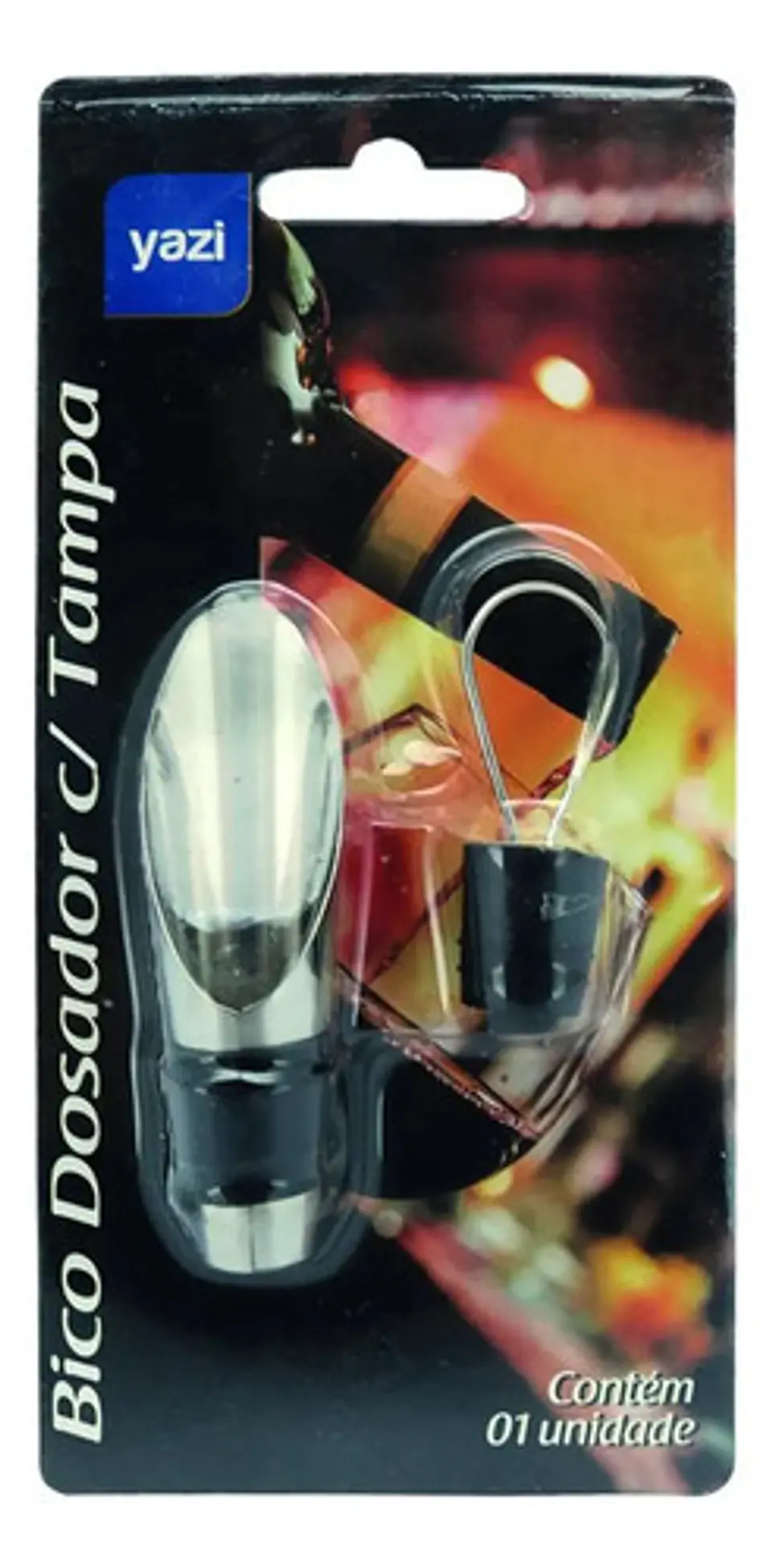 Boquilla Dosificadora Yazi Bico Dosador Acero Inoxidable Plata Vino Plateado Liso 2