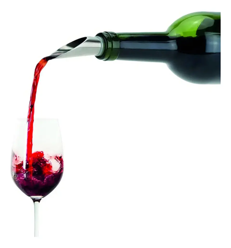 Boquilla Dosificadora Yazi Bico Dosador Acero Inoxidable Plata Vino Plateado Liso 3