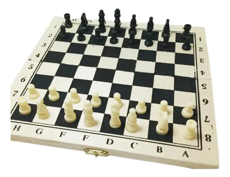 Ajedrez Tablero En Madera Medida 29x29cm  Juego De Mesa 5
