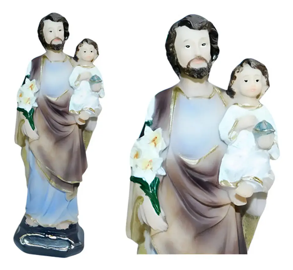 San José Y Niño Jesús Decoración Imagen Religiosa 20cm 1