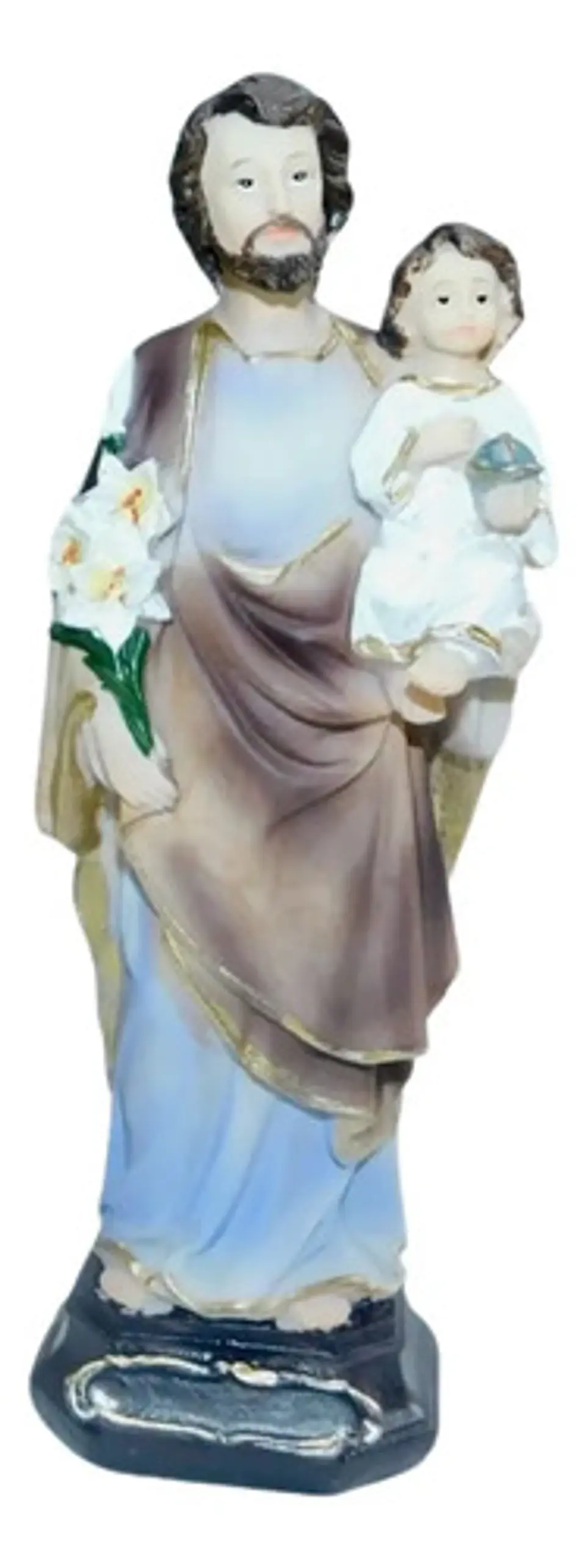 San José Y Niño Jesús Decoración Imagen Religiosa 20cm 2