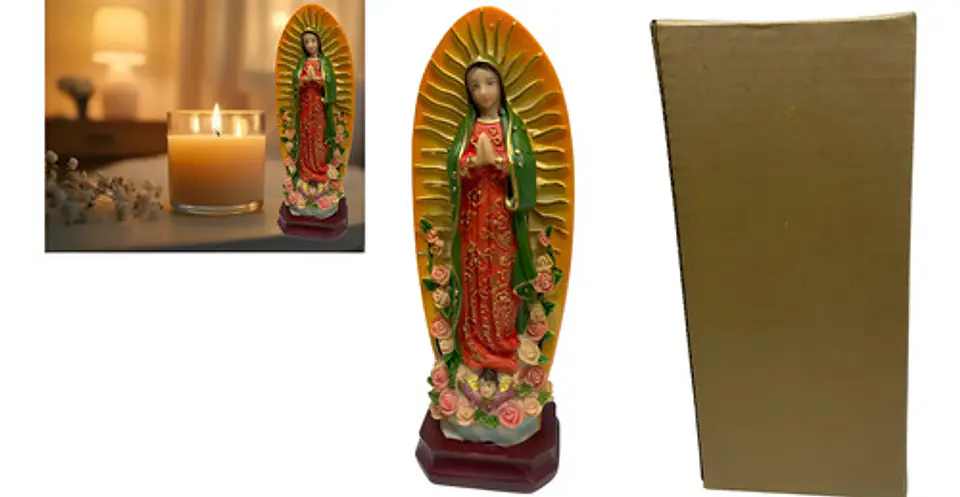 Virgen Rosa Guadalupe Decoración Imagen Religiosa 16cm 1