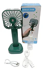 Ventilador Plegable Pantalla Digital, Potente Recargable Usb - Miniatura 1