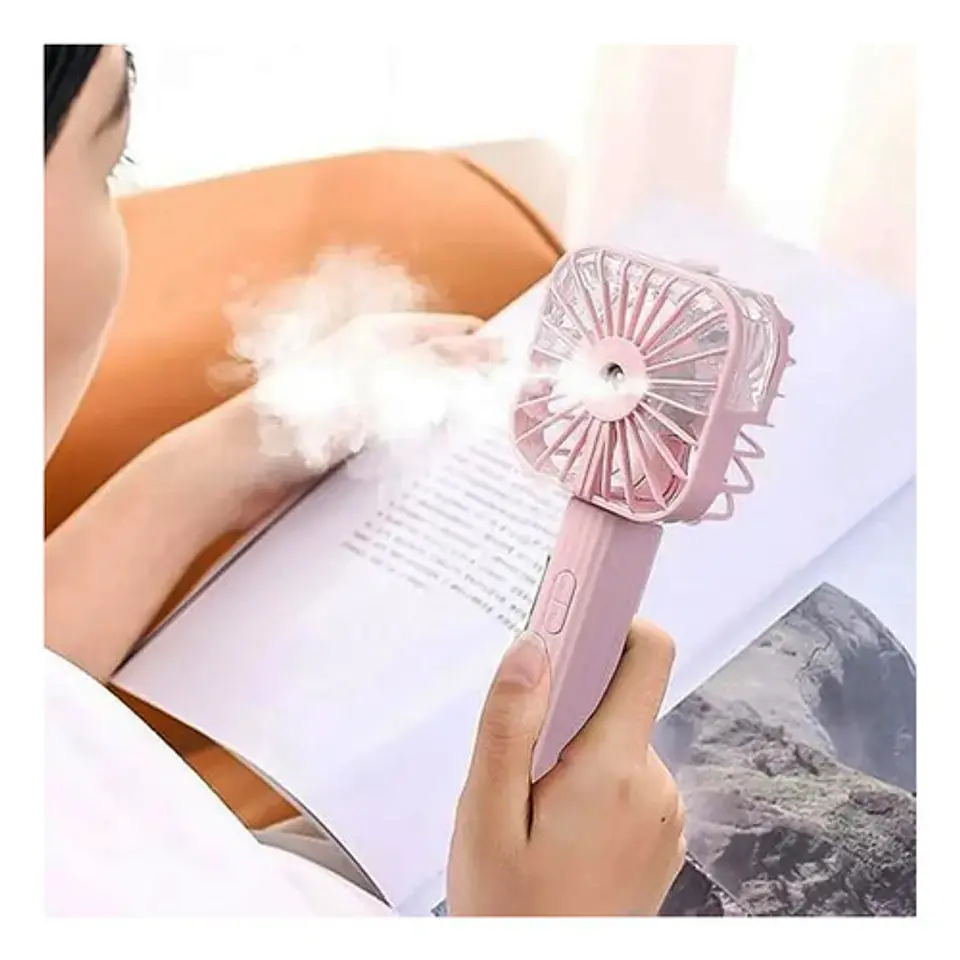 Ventilador Plegable Pantalla Digital, Potente Recargable Usb 2