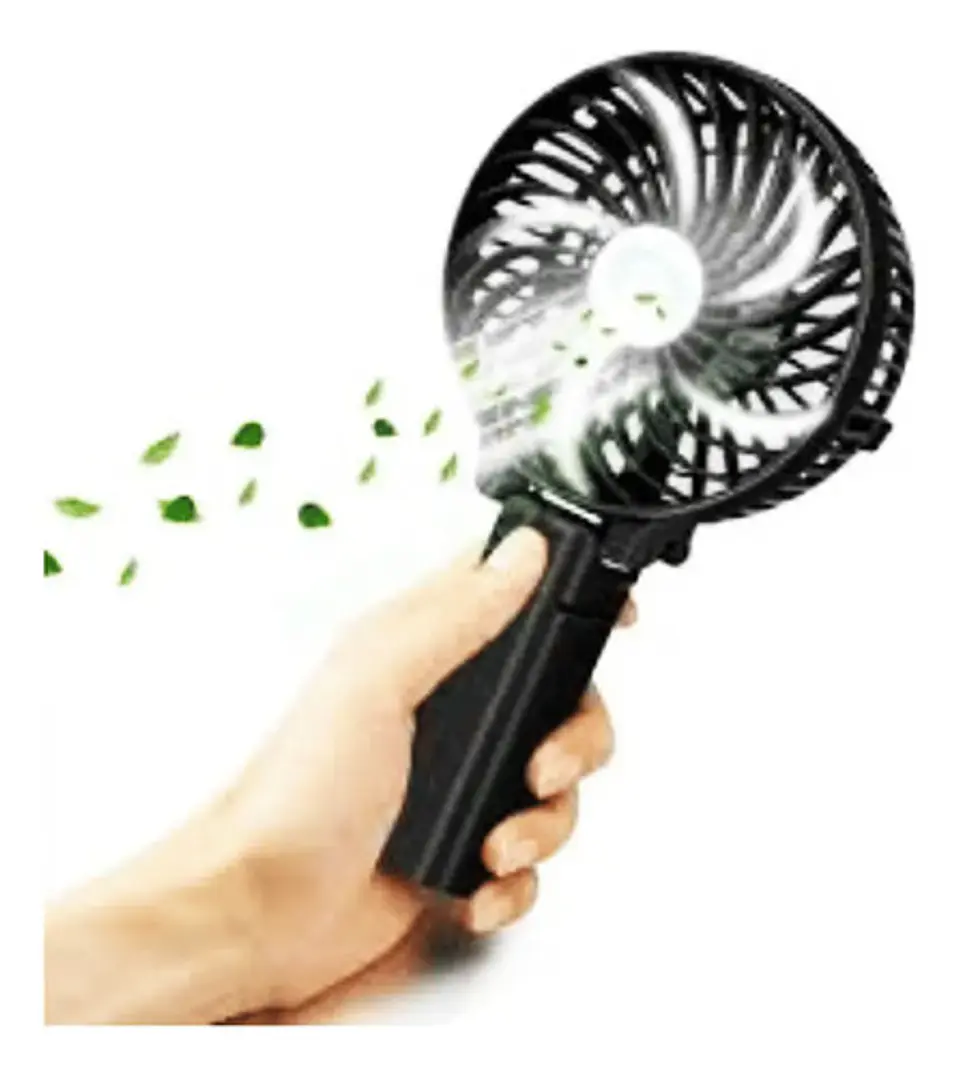 Ventilador Plegable Pantalla Digital, Potente Recargable Usb 4