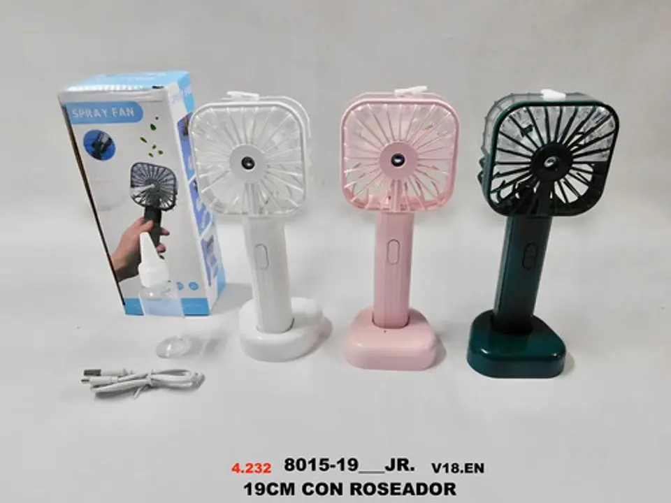 Ventilador Plegable Pantalla Digital, Potente Recargable Usb 5