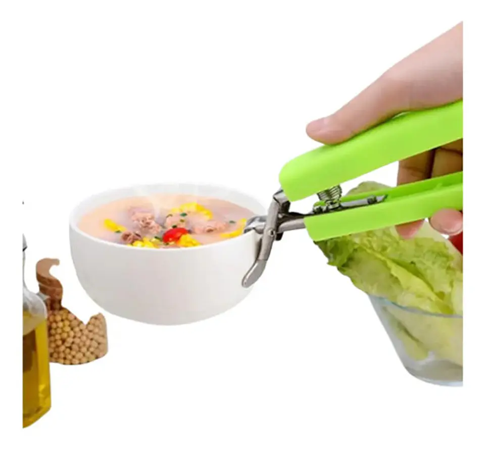 Coger Ollas  Clip Agarre Sartén Platos De Acero Inoxidable 1