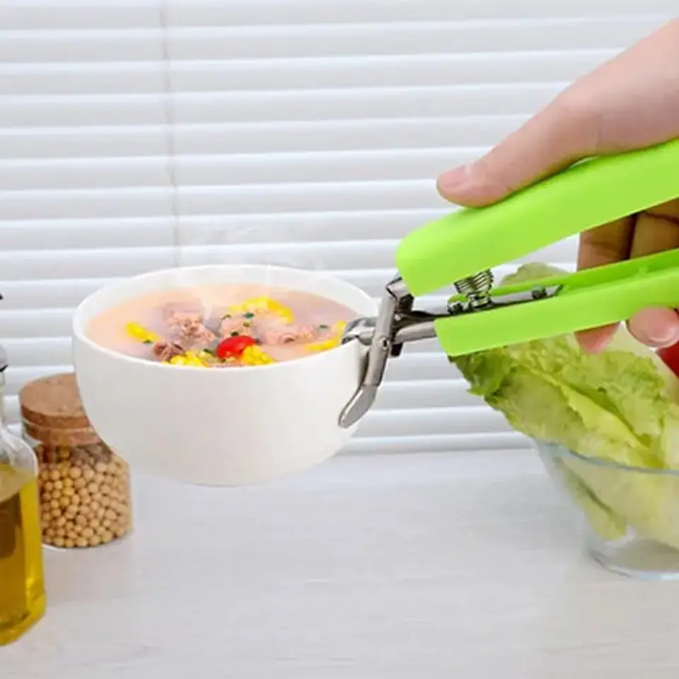 Coger Ollas  Clip Agarre Sartén Platos De Acero Inoxidable 5