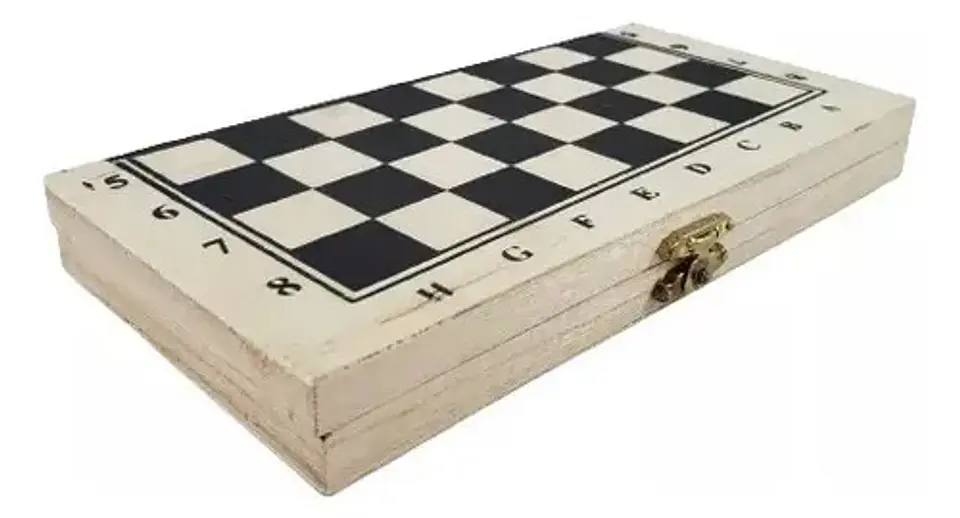 Ajedrez Tablero En Madera Medida (cm) 21x21 Juego De Mesa 3