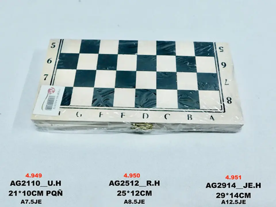 Ajedrez Tablero En Madera Medida (cm) 21x21 Juego De Mesa 5