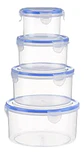 Set X4 Recipientes Redondos Herméticos De Lujo Porta Comida - Miniatura 1