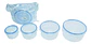 Set X4 Recipientes Redondos Herméticos De Lujo Porta Comida - Miniatura 2