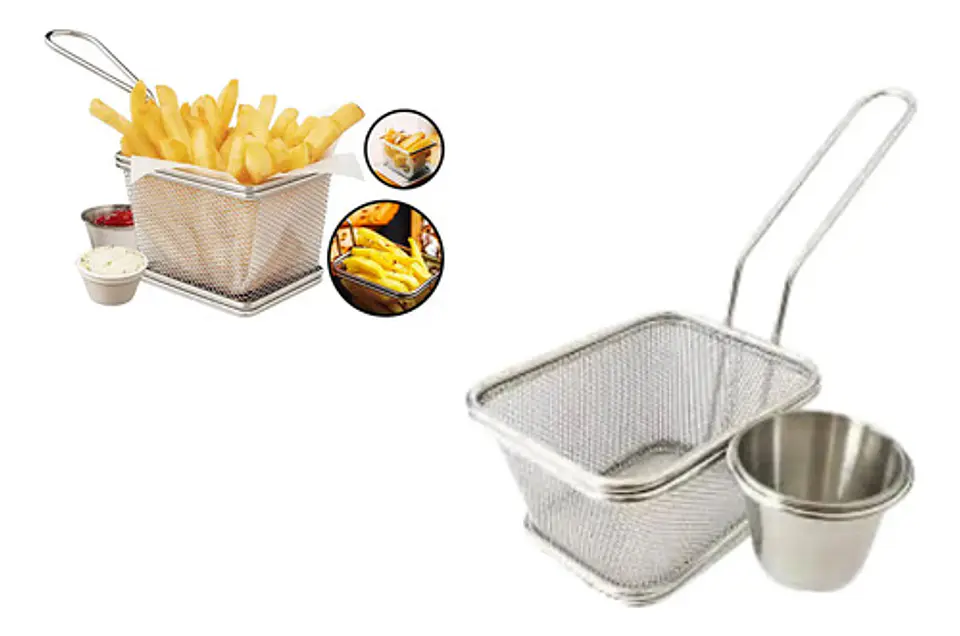 Cesta Canasta Frituras Porciones Calientes Cocina Fritar 1