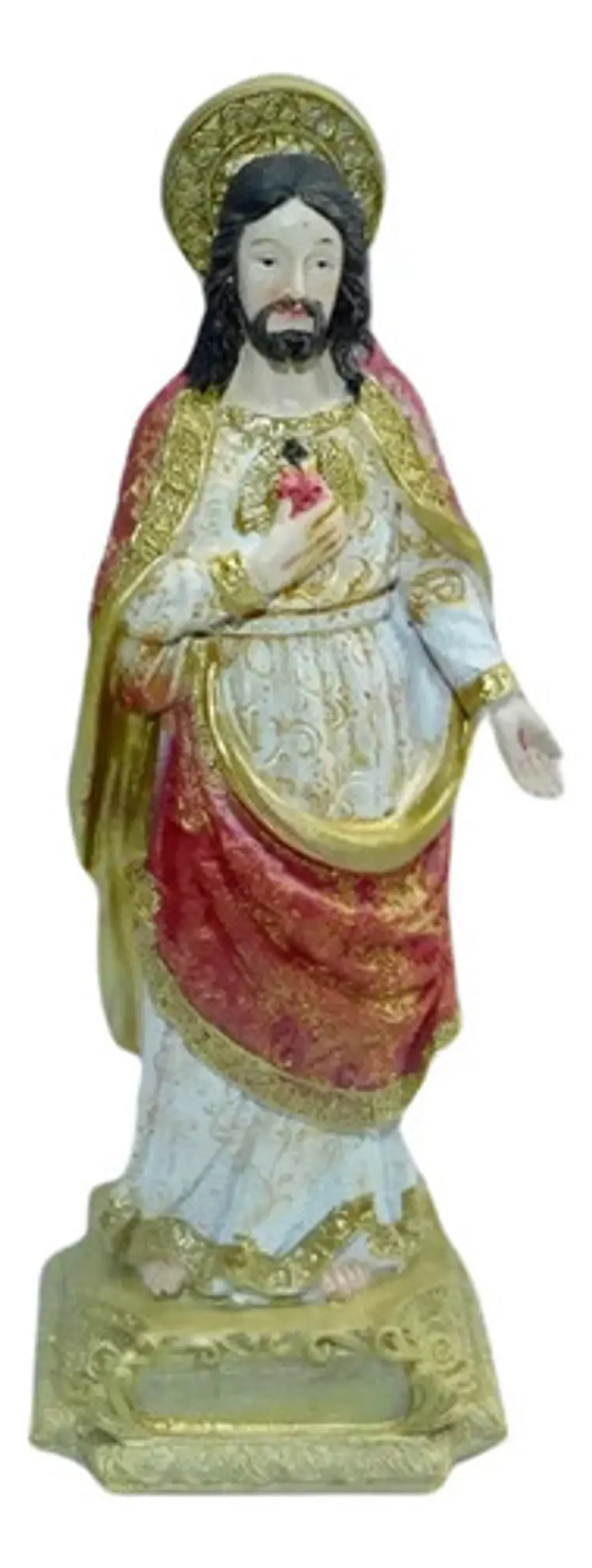Sagrado Corazón De Jesús Decoración Imagen Religiosa 21cm 3