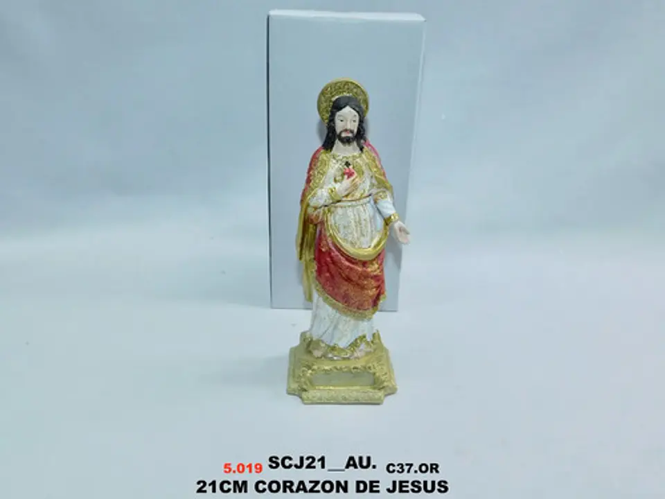 Sagrado Corazón De Jesús Decoración Imagen Religiosa 21cm 4