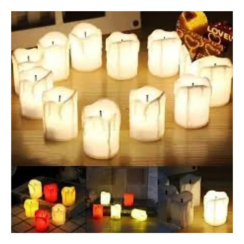 Velas Led X24 Und Velas Decoración Fiestas Eventos Luz Led V