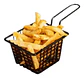 Canasta Papas Fritas Canasta Nuggets Restaurante Cocina 10cm - Miniatura 1