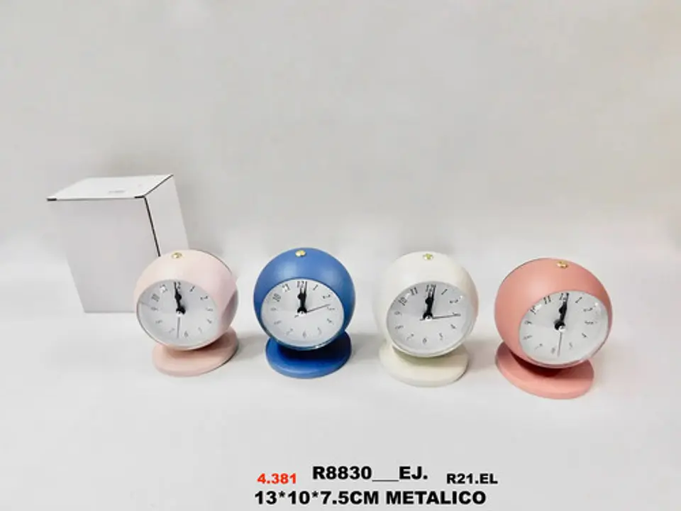 Reloj Despertador Pequeño De Metal Redondo 2
