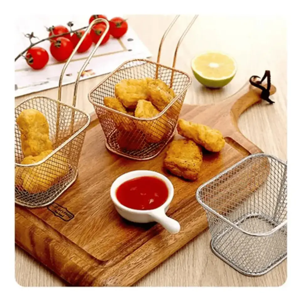 Mini Cesta Papas Fritas Canasta Nuggets Restaurante Cocina 4