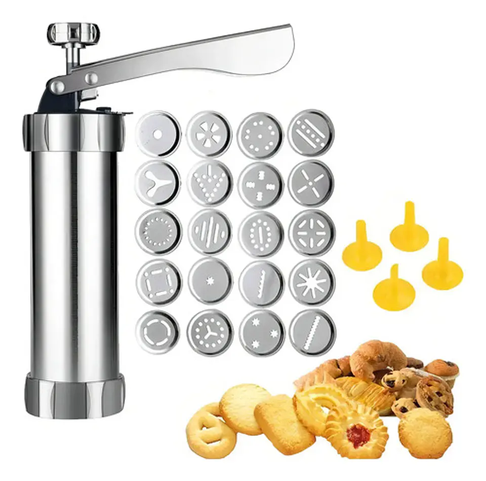 Pistola Para Churros Y Galletas Importeek Con Moldes Y Boquillas Acero Inoxidable Ab 2